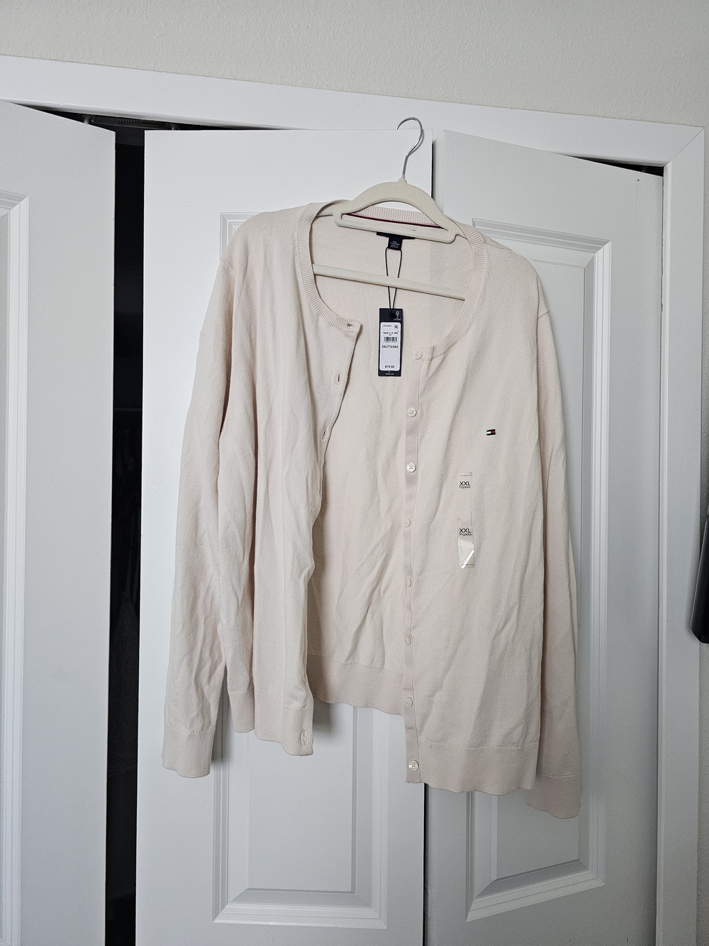 Tommy Hilfiger Cream Button-Up Cardigan